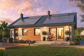  Projekt domu Tracja 9 szkielet drewniany (WOE1215) - projekt domu parterowego - Zdjęcie 3