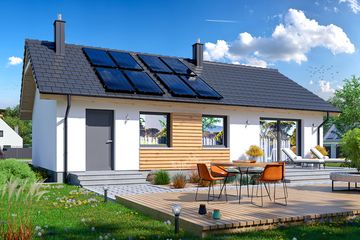  Projekt domu Tracja 9 szkielet drewniany (WOE1215) - projekt domu parterowego - Zdjęcie 4