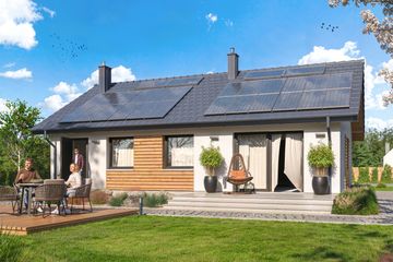  Projekt domu Tracja 9 szkielet drewniany (WOE1215) - projekt domu parterowego - Zdjęcie 7