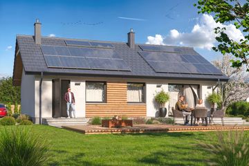  Projekt domu Tracja 9 szkielet drewniany (WOE1215) - projekt domu parterowego - Zdjęcie 8