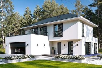  Projekt domu Charyzmatyczny D17 wariant II (WWC1071) - projekt domu z pełnym piętrem - Zdjęcie 1