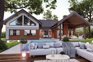  Projekt domu Ka278 Sz (PKT1338) - projekt domu parterowego z poddaszem - Zdjęcie 2