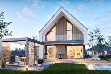  Projekt domu Domena 210 B (WRW1403) - projekt domu parterowego z poddaszem - Zdjęcie 2