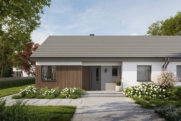  Projekt domu Eco 52 - bliźniak (WOZ1077) - projekt domu parterowego - Zdjęcie 4