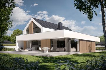  Projekt domu NewHouse 790 w3 (KRZ1136) - projekt domu parterowego z poddaszem - Zdjęcie 2