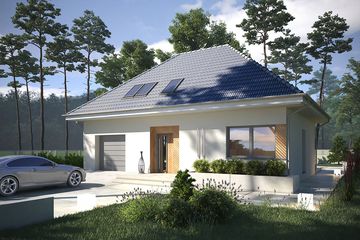  Projekt domu Krajobrazy 31 (WRN1589) - projekt domu parterowego z poddaszem - Zdjęcie 1