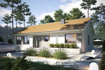 Projekt domu Krajobrazy 84 (WRN1588) - projekt domu parterowego - Zdjęcie 1
