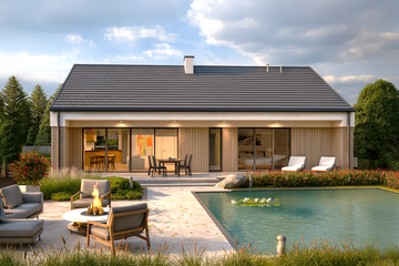  Projekt domu na Majowej Komfort + (WBF1005) - projekt domu parterowego - Zdjęcie 2