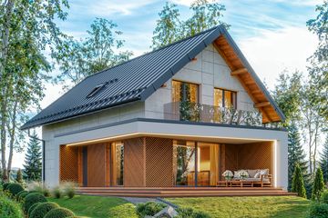  Projekt domu Stodoła Family (KNT1012) - projekt domu parterowego z poddaszem - Zdjęcie 1