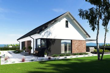 Projekt domu N47-BG - parterowy dom o powierzchni 102,44 m², dach dwuspadowy - ujęcie 4