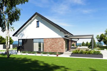 Projekt domu N47-BG - parterowy dom o powierzchni 102,44 m², dach dwuspadowy - ujęcie 5