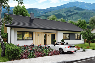  Projekt domu Ka280 (PKT1342) - projekt domu parterowego - Zdjęcie 1