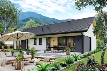  Projekt domu Ka280 (PKT1342) - projekt domu parterowego - Zdjęcie 2