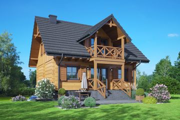  Projekt domu Łącko dw 9 (KRP2829) - projekt domu parterowego z poddaszem - Zdjęcie 2