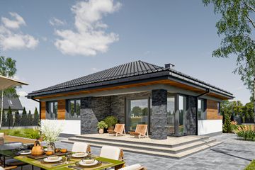  Projekt domu Kwadra Meta (1955) (KRD3086) - projekt domu parterowego - Zdjęcie 6