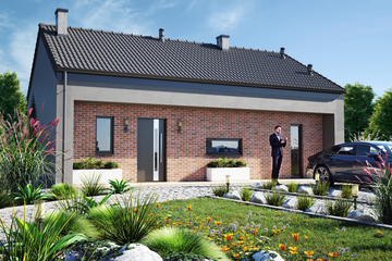  Projekt domu Ka185 Sz (PKT1341) - projekt domu parterowego - Zdjęcie 1