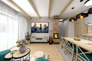 Projekt domu Ka185 Sz - parterowy dom o powierzchni 51,94 m², dach dwuspadowy - ujęcie 7