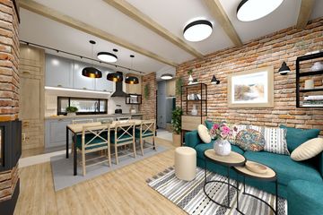 Projekt domu Ka185 Sz - parterowy dom o powierzchni 51,94 m², dach dwuspadowy - ujęcie 15
