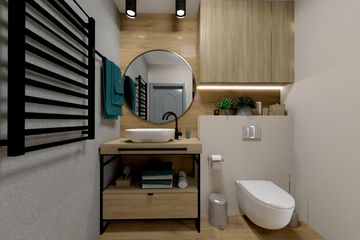 Projekt domu Ka185 Sz - parterowy dom o powierzchni 51,94 m², dach dwuspadowy - ujęcie 19
