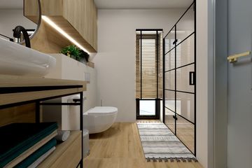 Projekt domu Ka185 Sz - parterowy dom o powierzchni 51,94 m², dach dwuspadowy - ujęcie 20