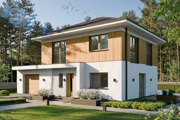  Projekt domu Przytulny D25 wariant II (WWC1072) - projekt domu z pełnym piętrem - Zdjęcie 1