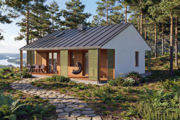  Projekt domu Lato - murowany (GDE1080) - projekt domu parterowego - Zdjęcie 3