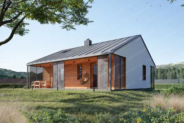  Projekt domu Lato - murowany (GDE1080) - projekt domu parterowego - Zdjęcie 3