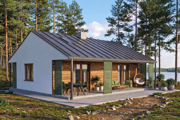  Projekt domu Lato - murowany (GDE1080) - projekt domu parterowego - Zdjęcie 1