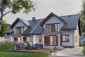  Projekt domu APS 107 wariant 2 (LUA1671) - projekt domu parterowego z poddaszem - Zdjęcie 4