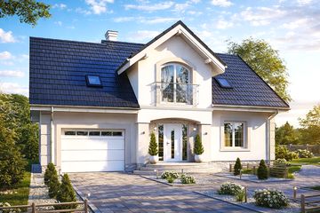  Projekt domu APS 246 paliwo stałe (LUA1692) - projekt domu parterowego z poddaszem - Zdjęcie 2