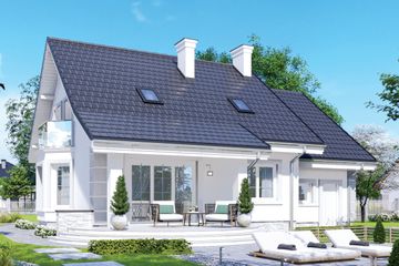  Projekt domu APS 246 paliwo stałe (LUA1692) - projekt domu parterowego z poddaszem - Zdjęcie 2