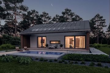  Projekt domu Słoneczny 3 murowany (GDE1082) - projekt domu parterowego - Zdjęcie 3