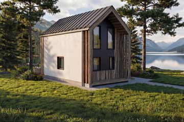 Projekt domu Jaskółka XL 4 - parterowy z poddaszem dom o powierzchni 61,90 m², dach dwuspadowy - ujęcie 9