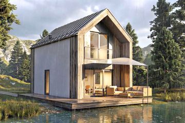  Projekt domu Jaskółka XL 5 (GDE1088) - projekt domu parterowego z poddaszem - Zdjęcie 1