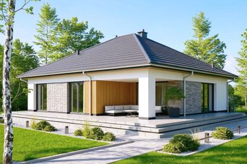  Projekt domu Aloes 5 (WOF1268) - projekt domu parterowego - Zdjęcie 4