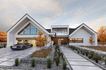  Projekt domu Ka295 T (PKT1345) - projekt domu parterowego z poddaszem - Zdjęcie 1