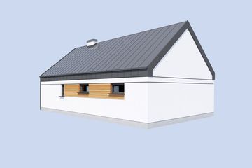 Projekt budynku gospodarczego G362 budynek gospodarczy - parterowy dom o powierzchni 75,80 m², dach dwuspadowy - ujęcie 3