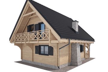  Projekt domu Jutrzenka powiększona z zadaszonym tarasem (KDX1035) - projekt domu parterowego z poddaszem - Zdjęcie 6