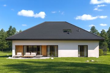  Projekt domu A-166 (PZB1096) - projekt domu parterowego z poddaszem - Zdjęcie 3