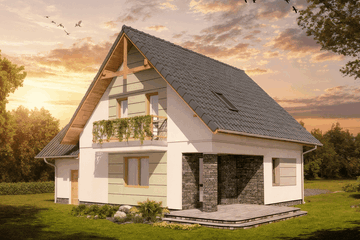  Projekt domu Tutelaris I G1 (SLS1168) - projekt domu parterowego z poddaszem - Zdjęcie 2