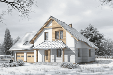  Projekt domu Fidelis I G2 (SLS1165) - projekt domu parterowego z poddaszem - Zdjęcie 1