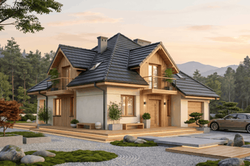 Projekt domu Elegans I PG1 - parterowy z poddaszem dom o powierzchni 138,38 m², dach namiotowy - ujęcie 6