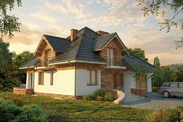 Projekt domu Elegans I PG1 - parterowy z poddaszem dom o powierzchni 138,38 m², dach namiotowy - ujęcie 7