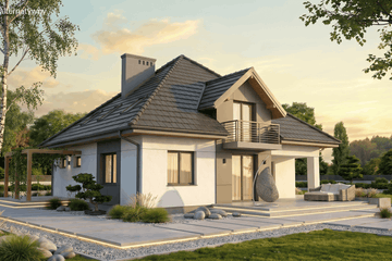 Projekt domu Elegans I PG1 - parterowy z poddaszem dom o powierzchni 138,38 m², dach namiotowy - ujęcie 8