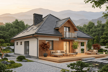 Projekt domu Elegans I PG1 - parterowy z poddaszem dom o powierzchni 138,38 m², dach namiotowy - ujęcie 11