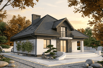 Projekt domu Elegans I PG1 - parterowy z poddaszem dom o powierzchni 138,38 m², dach namiotowy - ujęcie 14