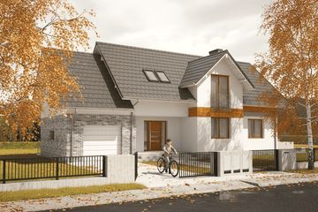  Projekt domu Fortis I PG1 (SLS1166) - projekt domu parterowego z poddaszem - Zdjęcie 1