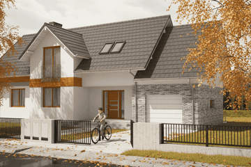  Projekt domu Fortis I PG1 (SLS1166) - projekt domu parterowego z poddaszem - Zdjęcie 3