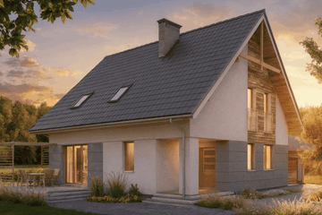  Projekt domu Tepideus I PG2 (SLS1167) - projekt domu parterowego z poddaszem - Zdjęcie 2