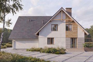  Projekt domu Tepideus I PG2 (SLS1167) - projekt domu parterowego z poddaszem - Zdjęcie 5